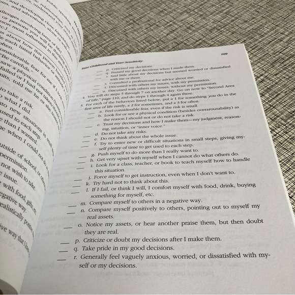 Highly Sensitive Person's Workbook Self Assessment Activities Exercises Coping - Picture 14 of 15